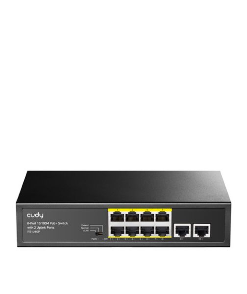 CUDY 8Port 10/100M PoE+ 2Up 80W Switch resmi